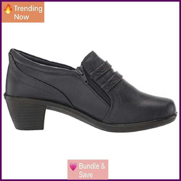 Women's Ankle Booties with Double Buckle Detail, Comfort Wave Construction - Picture 7 of 8